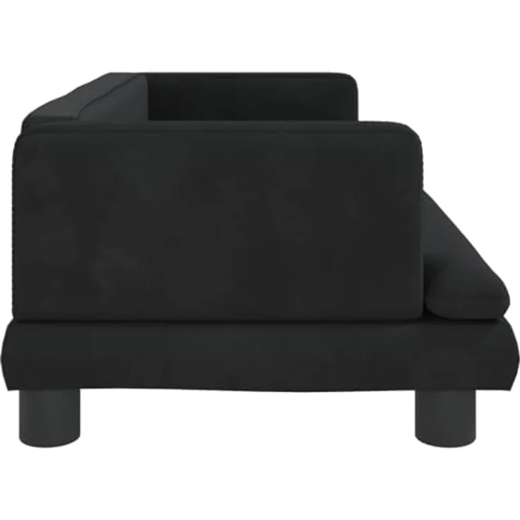 vidaXL Hundebett Schwarz 80x45x30 cm Samt – Bild 5
