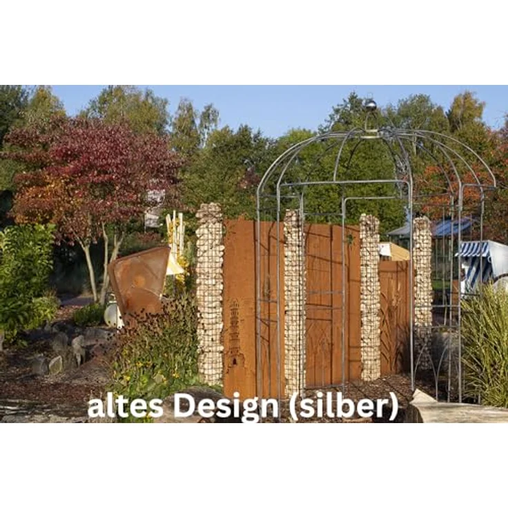 BURI Rosenpavillon Metall 270 Höhe Rankhilfe Gartenpavillon Rankgitter Rosenbogen – Bild 7