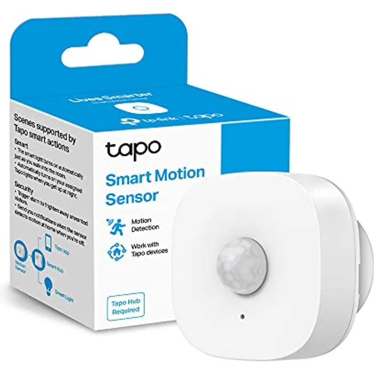 TP-Link Tapo T100 Bewegungsmelder, für Alarmanlage und Smart Home, Weitbereichserkennung, Batterielebensdauer über 1 Jahr, Tapo Smart Hub Tapo H100 Benötigt