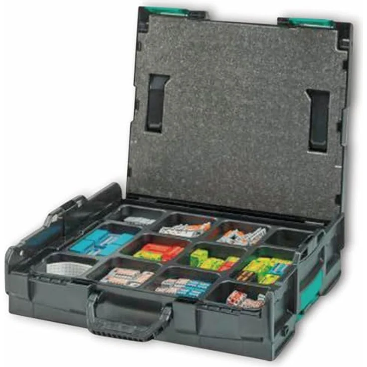Phoenix Contact PTFIX Sortimo L-BOXX 1092040, Werkzeugkoffer mit 130 Verteilerblöcken für Leiterquerschnitte 0,14 bis 10 mm², inkl. 60 Tragschienenadaptern und 20 Schraubflanschen – Bild 2