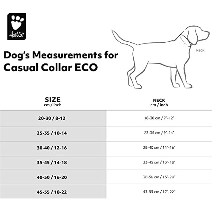 Hurtta Casual Hundehalsband ECO, nachhaltiges Hundehalsband (45-55 cm, Cinnamon) – Bild 2