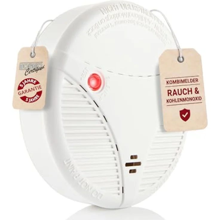 FLORI.PLUS Kombi Rauchmelder & CO-Melder FLORI.PLUS.25, 85 dB Alarm, 10 Jahre Lebensdauer, einfache Deckenmontage, geprüft & sicher – Bild 1