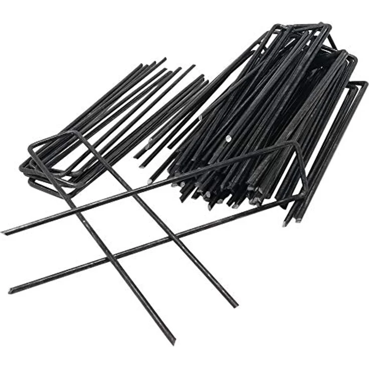 ToCi 100 Stück Erdanker 150 x 25 mm - Stahldraht, Ø 3 mm - Bodenanker zur Befestigung von Unkrautvlies, Folien, Schläuchen – Bild 4
