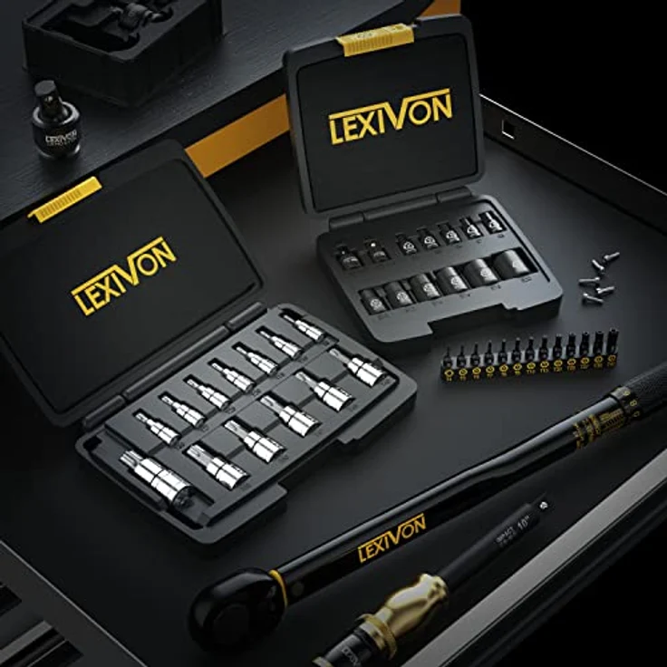 LEXIVON Torx Bit Set, 13-teilig (T4-T40), Tamper Resistant, S2-legierter Stahl, für Bosch, Makita, Milwaukee, inklusive Aufbewahrungsgehäuse (LX-301) – Bild 2