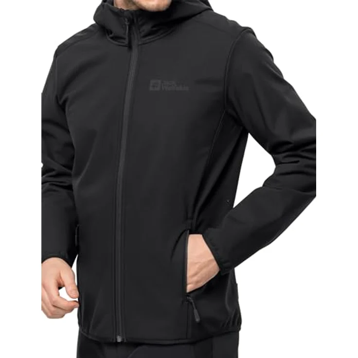 Jack Wolfskin Bornberg Hoody M, Softshelljacke für Herren, winddicht und wasserabweisend, Schwarz, XXL – Bild 5