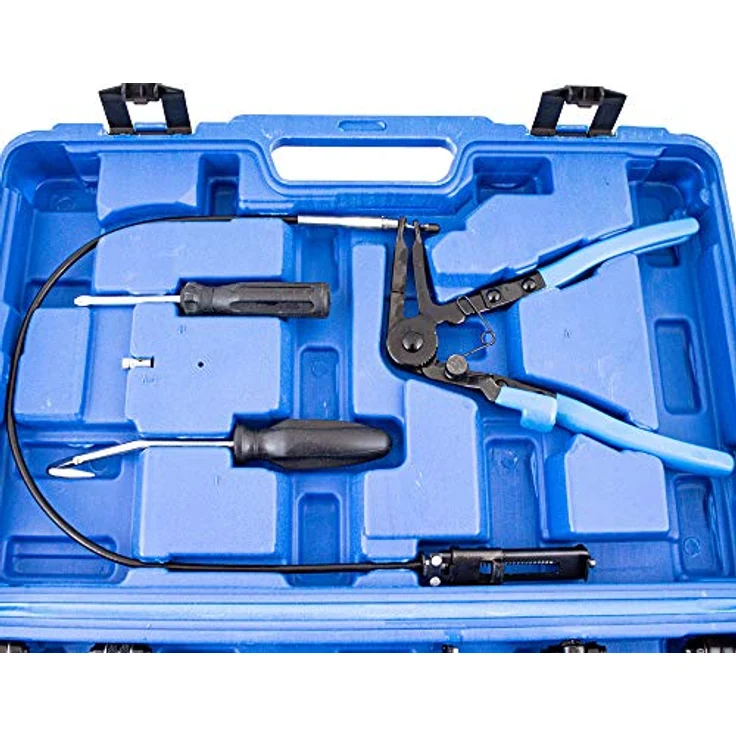 BITUXX 11 tlg Schlauchklemmenzangen Set, Spezialzangen für Montage und Demontage von Schlauchschellen mit gummierten Griffen, im Systemkoffer – Bild 4