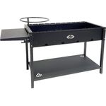 Grillpeter Holzkohlegrill Mangal Batyr 80 Schaschlikgrill mit Ablage und Topfhalter, 80 cm, robust aus 2 mm Stahl, lackiert