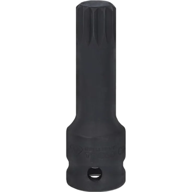 Brilliant Tools XZN Kraft Bit-Stecknuss M18, 1/2" Innenvierkant-Antrieb, phosphatiert aus Chrom-Molybdän-Stahl, 78 mm Länge – Bild 4