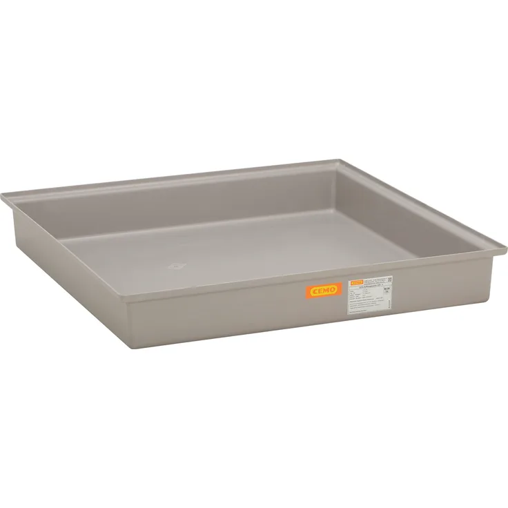 Cemo Auffangwanne 220 l, GFK ohne Gitterrost, B x H x T: 128 x 18 x 128 cm, mit Zulassung zur Lagerung wassergefährdender Stoffe