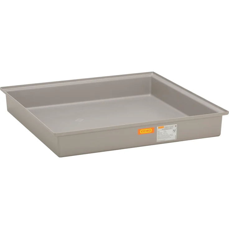 Cemo Auffangwanne 220 l, GFK ohne Gitterrost, B x H x T: 128 x 18 x 128 cm, mit Zulassung zur Lagerung wassergefährdender Stoffe