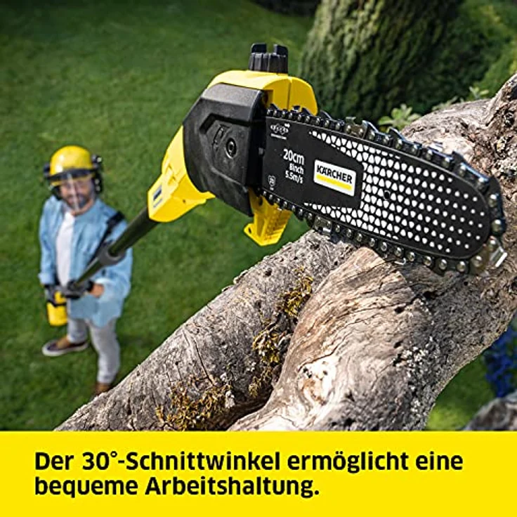 Kärcher PSW 18-20 Battery Akku-Teleskopsäge - Schwertlänge 20 cm, Kettengeschwindigkeit: 5,5 m-s, Verlängerungseinsatz: 2,9 m – Bild 6