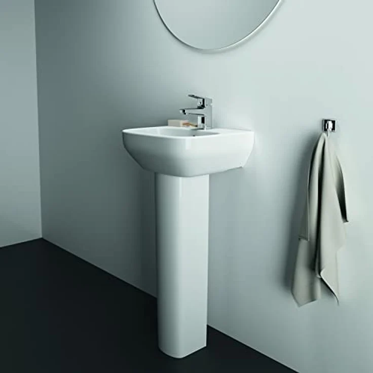 Ideal Standard Handwaschbecken i.life A 40x36 cm, 1 Hahnloch mit Überlauf, Alpinweiß, Kristallporzellan – Bild 5