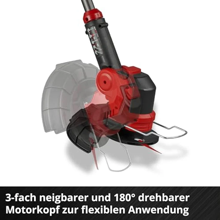 Einhell Akku-Rasentrimmer GE-CT 18/25-1 Li-Solo, 25 cm Arbeitsbreite, Messer- und Fadenbetrieb, ohne Akku und Ladegerät, verstellbare Handhabung – Bild 6