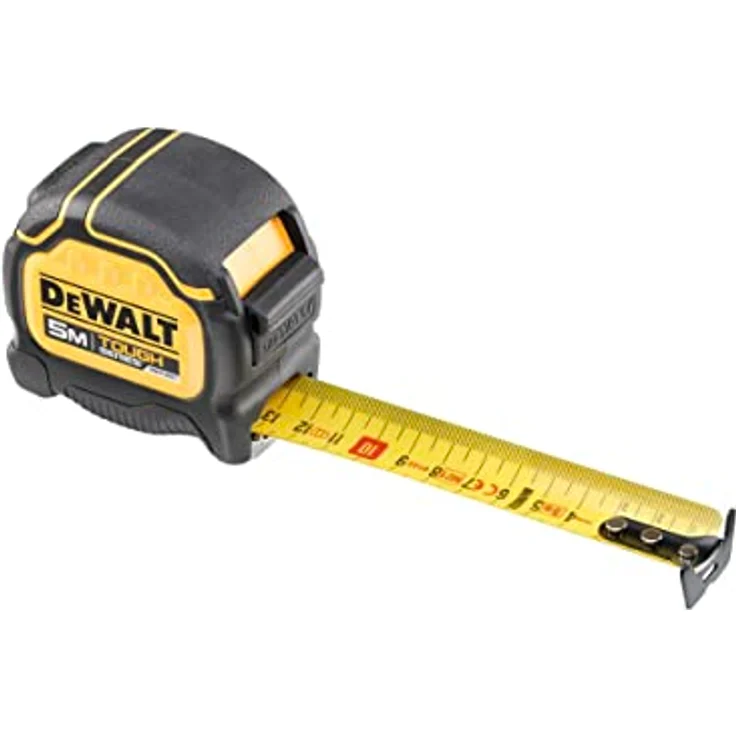 DEWALT Bandmaß Tough Tape 5m | DWHT36917-0, Robustes Gehäuse, automatischer Bandrücklauf, True-Zero Hook – Bild 1