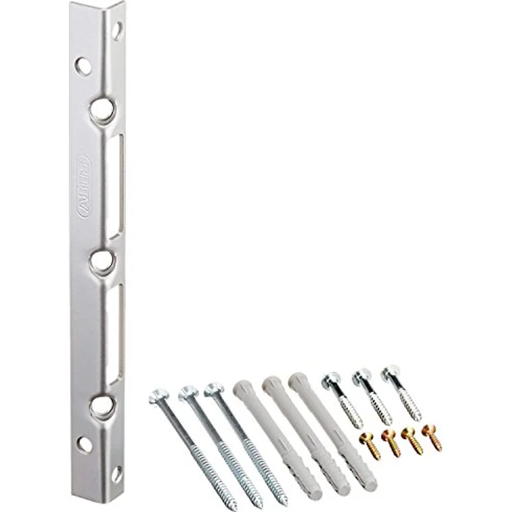 Abus SSB400, Türöffner + Türschliesser, Stahlschliessblech mit 3 Verankerungspunkten für Indoor-Nutzung – Bild 1