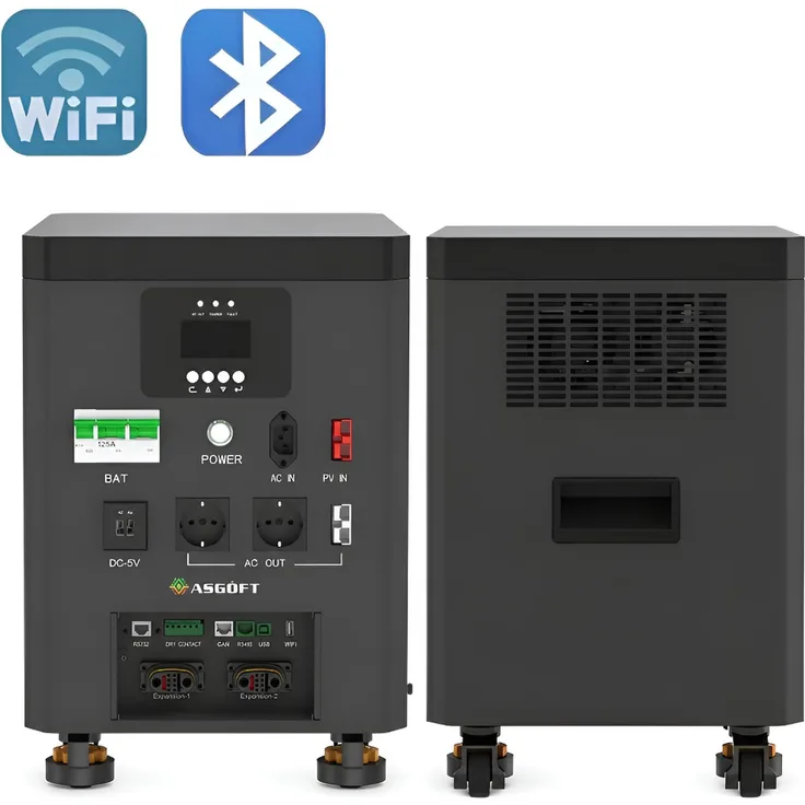 TZIPower 48V Off-Grid All In One System, 6,2 kW Wechselrichter mit 6,6 kWh LiFePO4 Speicherakku, kompakt und mobil