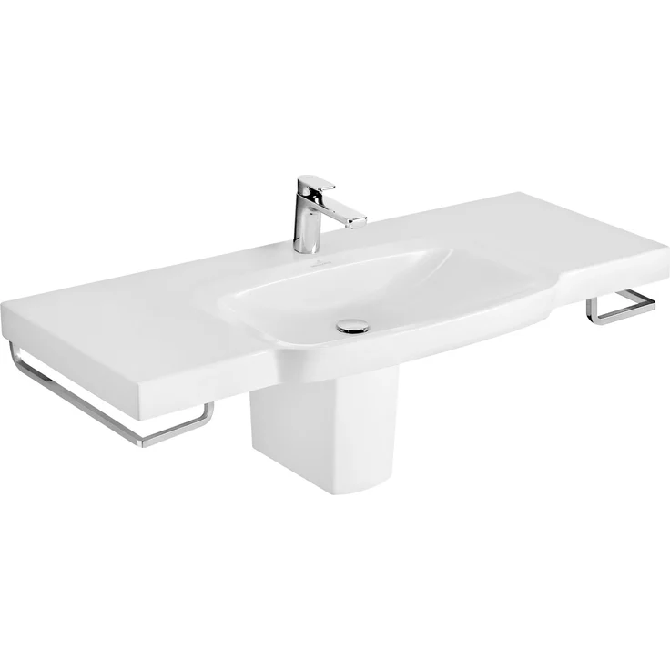 Villeroy & Boch Ablaufhaube Subway 2.0, Sichtschutz für Waschbecken, Alpinweiß mit SmartFix Befestigungs-Set – Bild 1