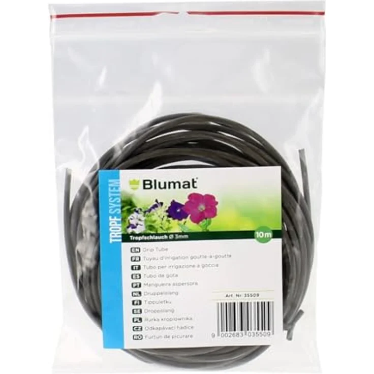 Blumat Tropfschlauch 3mm, 10m Rolle, flexibles Silikon-Bewässerungssystem zur Anbindung von Blumat-Tropfern – Bild 2