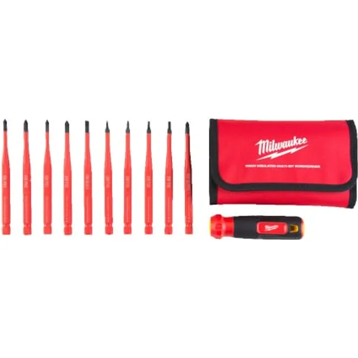 Milwaukee Isoliertes 4-in-1-Torx-Multi-Bit-Schraubendreher-Set, vielseitiges Werkzeug mit austauschbaren Klingensets
