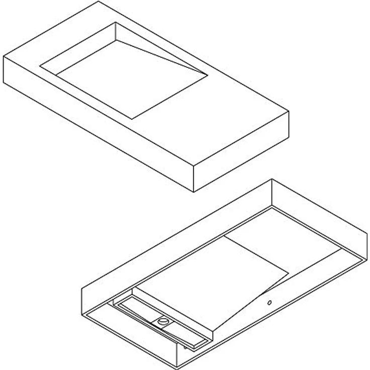 Bernstein Waschbecken PB2155, Mineralguss - 100 x 50 x 12 cm - Weiß matt - mit Ablaufrinne - Preisvergleich – Bild 4
