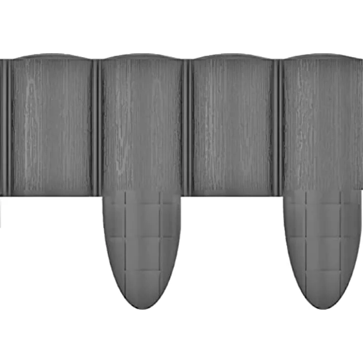 Cellfast ECO Rasenkante Palisade Gartenpalisade Raseneinfassung Beetumrandung Enfache Zusammenstellung Graphit (240cm)