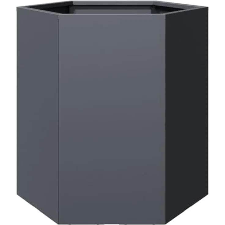 vidaXL Pflanzkübel Anthrazit Sechseckig 46x40x45 Stahl, Witterungsbeständig und mit viel Platz – Bild 1