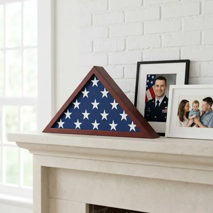 Amerikanische Flagge aus Mahagoni, für eine gefaltete Flagge von 1,5 x 24 m – Bild 9
