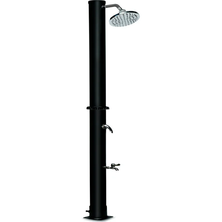 Green Yard Solardusche ca. 18 Liter Gartendusche, UV-beständiger Kunststoff, stufenlos einstellbare Wassertemperatur, schwarz
