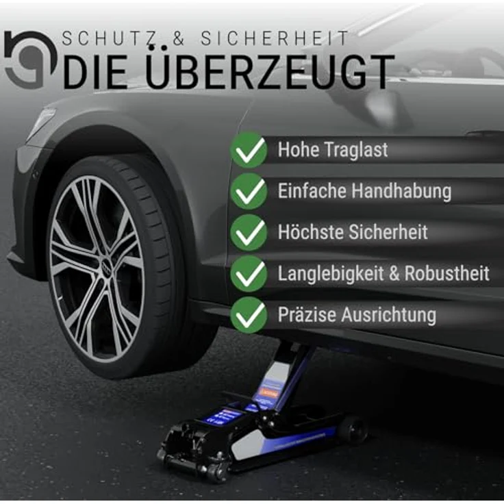 HAGO Hydraulischer Wagenheber 2,5T Rangierwagenheber KFZ Gummiauflage 360° Rollen tragbar – Bild 7