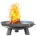 Czaja Feuerschalen® Edelstahl Feuerschale Coburg Ø 80 cm ohne Wasserablauf, rostfrei & hitzebeständig, Garten & Terrasse, Made in Germany