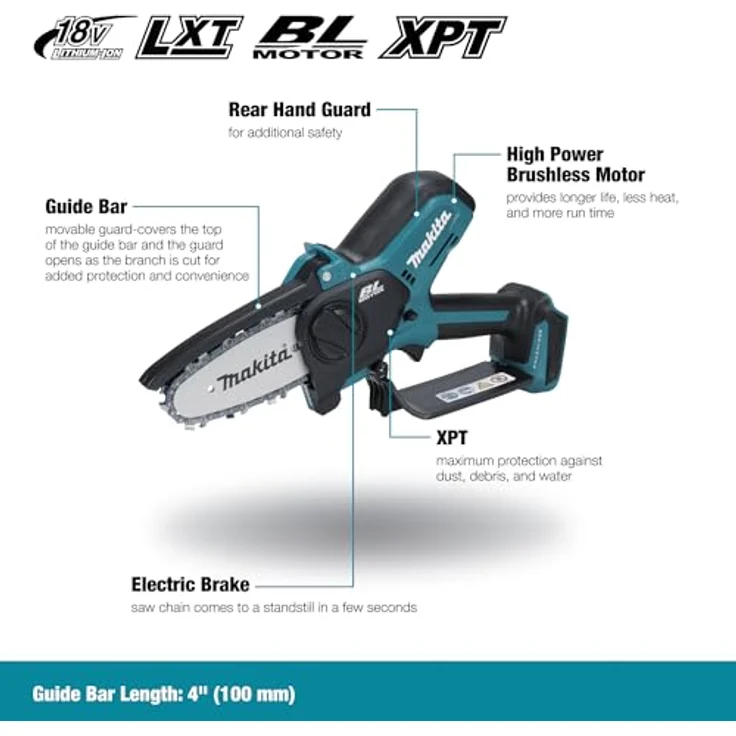 Makita Akku-Astsäge Kettensäge - DUC101Z - 18V - 10cm - ohne Akku – Bild 2