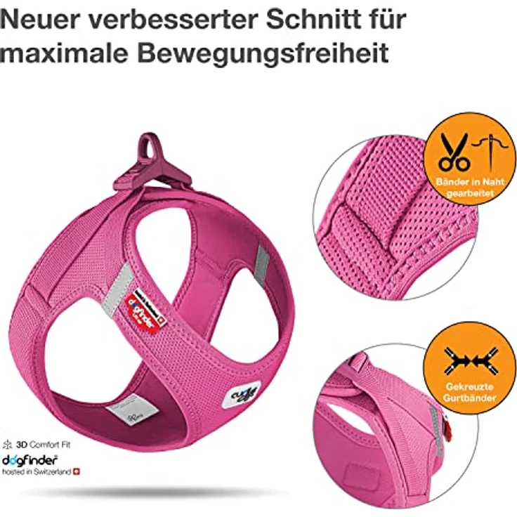 Curli Harness curli Clasp Air-Mesh Fuchsia 3XS – Bild 2