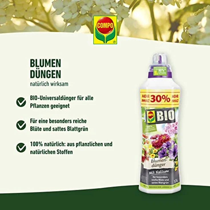Compo BIO Blumendünger 1,3 Liter – Bild 3