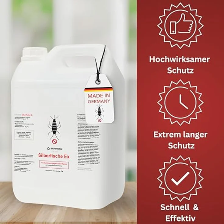 Bioformel LTK-008 Anti Silberfisch Spray Ex 5L, hochwirksames Silberfischmittel mit Langzeitwirkung, fleckenfrei für Indoor & Outdoor – Bild 2