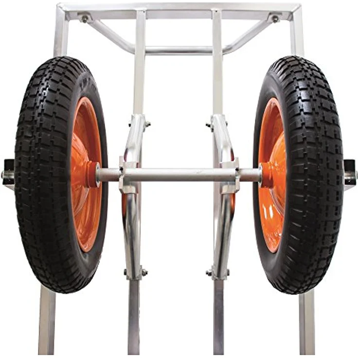 Pro-Bau-Tec Schweizer Sackkarre, Aluminium mit pannensicheren PU-Rädern, Tragkraft 200kg, leicht und rostfrei, 151 x 63 x 70 cm – Bild 2