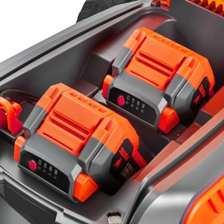 FUXTEC FX-E2RM51 40V Akku Rasenmäher, 51 cm Schnittbreite, 50L Fangkorb, 4-in-1 Funktion, mit 2x 20V Akku und Frontbumper – Bild 9
