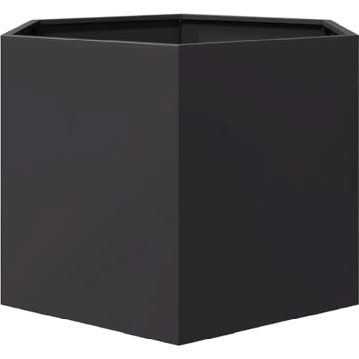 vidaXL Pflanzkübel Schwarz Sechseckig 69x60x45 Stahl - Witterungsbeständig und geräumig – Bild 5