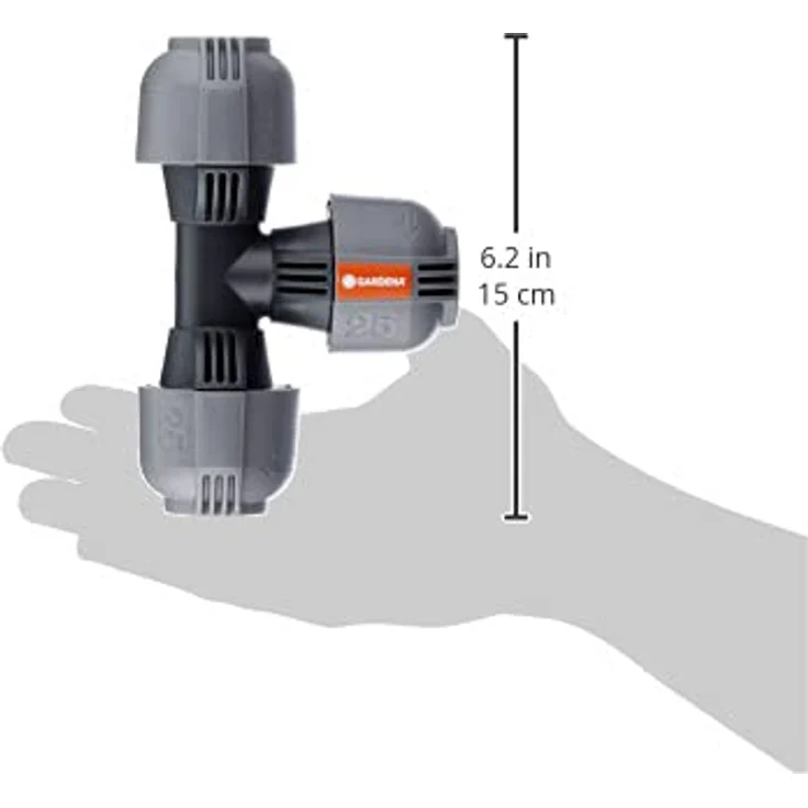 GARDENA Sprinklersystem T-Stück: Rohrverbinder für Rohrabzweigung des Verlegerohrs, 25 mm, Quick&Easy Verbindungstechnik, kompatibel mit GARDENA Verlegerohre 25 mm, werkzeuglose Montage (2771-20) - Preisvergleich – Bild 3