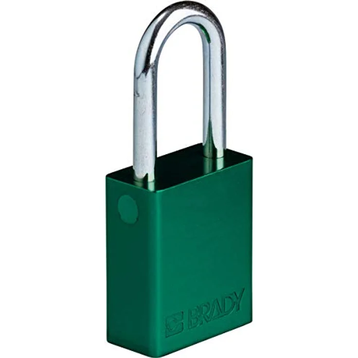 Brady (ALU-GRN-38ST-KD) SafeKey Anodized Aluminum Lockout-Vorhängeschloss Mit Stahl Bügel 38.00 mm Grün KD - Verschiedenschließende Schlösser 1 Stück – Bild 2