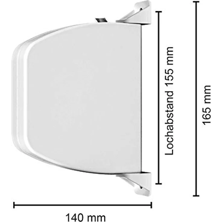 Schellenberg 50157 Gurtwickler Aufputz Aufschraubwickler für 14 mm Gurt, Mini Rolladenwickler, aufklappbar, 180° schwenkbar, Lochabstand zur Befestigung 15,5 cm, Weiß – Bild 5