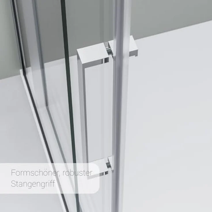 NEXTREND Nischendusche DX906 FLEX, Schiebetür mit Soft-Close-Technik, 8 mm Nano Echtglas, Breite wählbar, Chrom, Höhe: 195 cm – Bild 6