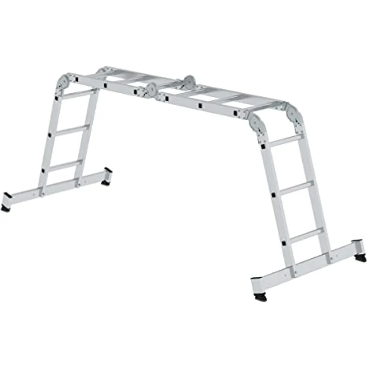 Aluminium Mehrzweckleiter inkl. Traverse Arbeitshöhe (max.): 4.8 m Günzburger Steigtechnik 31312 Silber 13.3 kg Silber – Bild 3