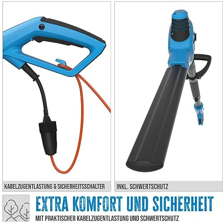 Güde Teleskop Heckenschere GTHS 6045.1, Elektro-Teleskopheckenschere mit 600 Watt Leistung und schwenkbarem Kopf – Bild 9