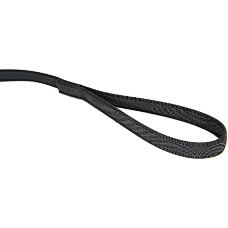IDC Color & Gray gumierte Leine, 14 mm x 2 m mit Schlaufe, Schwarz-Grau