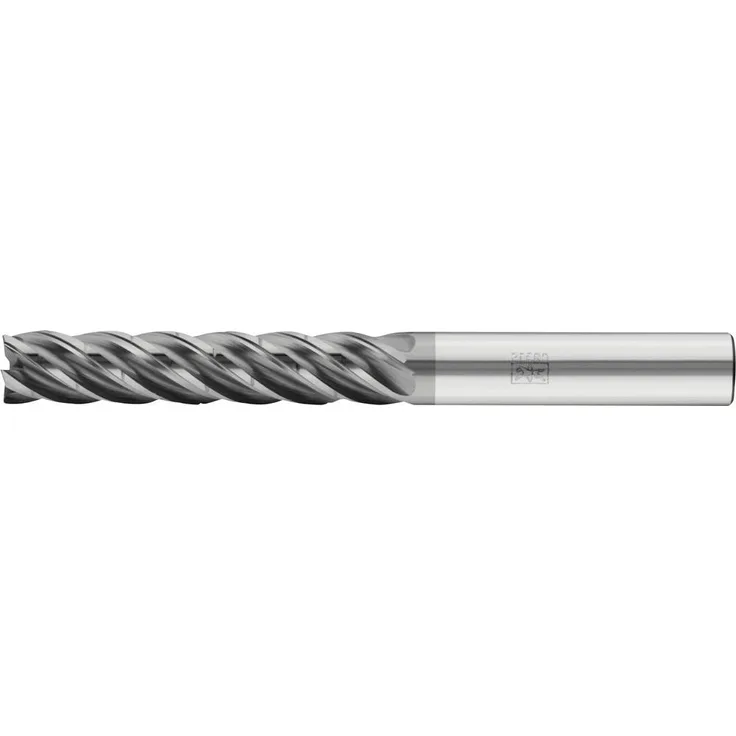 PFERD TOOLS Vollhartmetallfräser 23000874, 84 mm Gesamtlänge, 40 mm Arbeitslänge, 8 mm Schaftdurchmesser, mit Radius und Spanteiler, AlCrN-Beschichtung