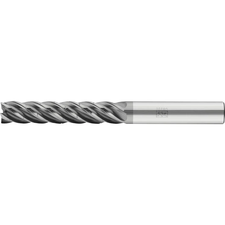 PFERD TOOLS Vollhartmetallfräser 23000874, 84 mm Gesamtlänge, 40 mm Arbeitslänge, 8 mm Schaftdurchmesser, mit Radius und Spanteiler, AlCrN-Beschichtung