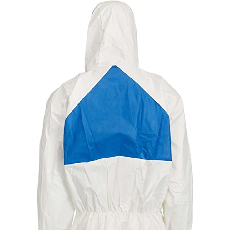 3M 50198XXL Einweg-Overall, Weiß mit blauem Rückenpanel, CE-Kategorie III, Typ 5/6, Schutz gegen Sprühnebel, Lösungsmittel und Wasser – Bild 2