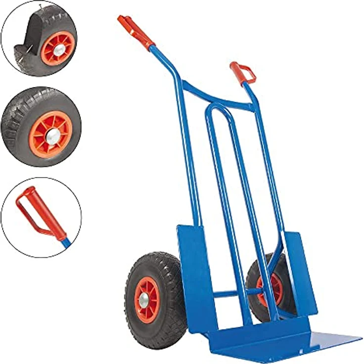 TRESTLES S01 blau Profi Sackkarre Transportkarre Stapelkarre 250 kg PU Rad – Bild 3