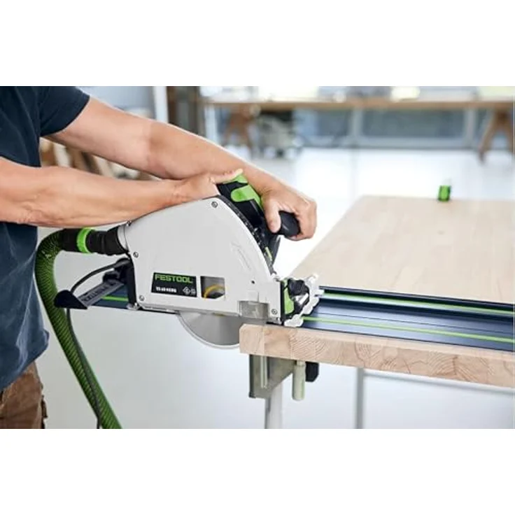 Festool Führungsschiene FS 1400/2 BL, spielfrei mit ausrissfreiem Schnitt und Führungsanschlag für Oberfräsen – Bild 4