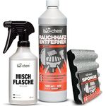 bio-chem Rauchharz-Entferner, 1000 ml Konzentrat für Grill und Backofen, inkl. Mischflasche und Reinigungsschwamm, extrem kraftvolle Formel für Edelstahl und Gusseisen